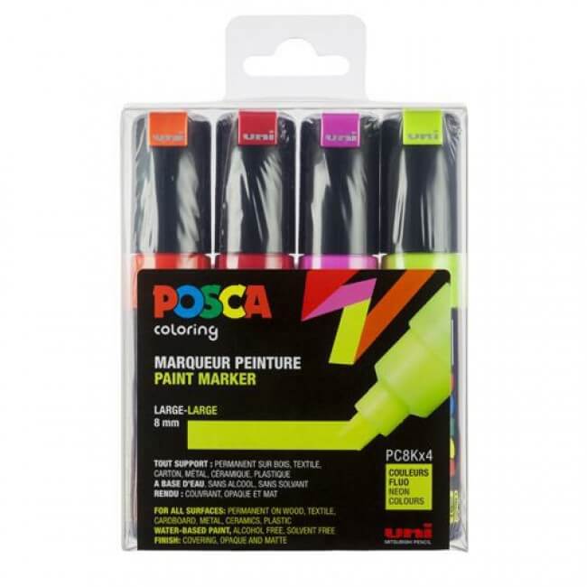 Posca PC 8K 4 pakke Neon