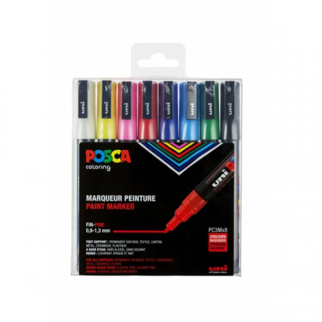 Posca PC 3M 8 pakke standard