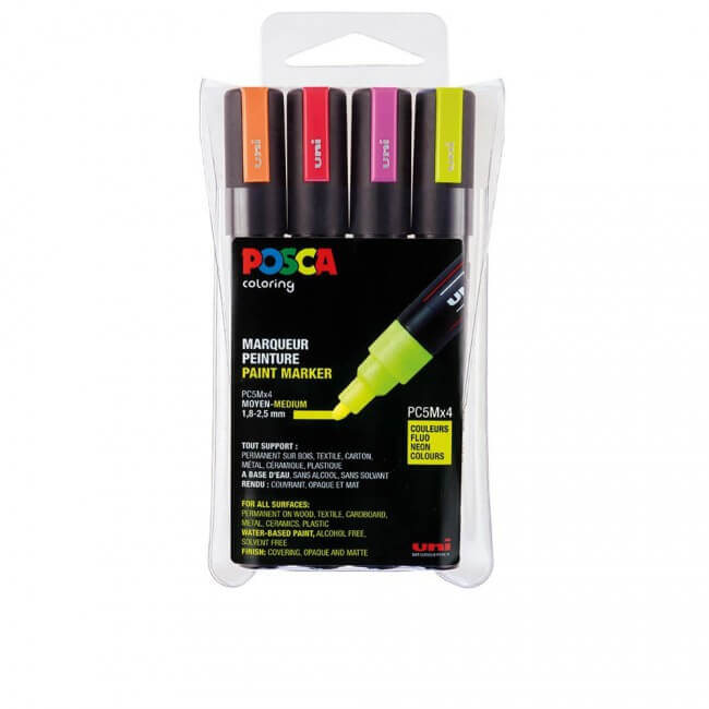 Posca PC 5M 4 pakke pastel