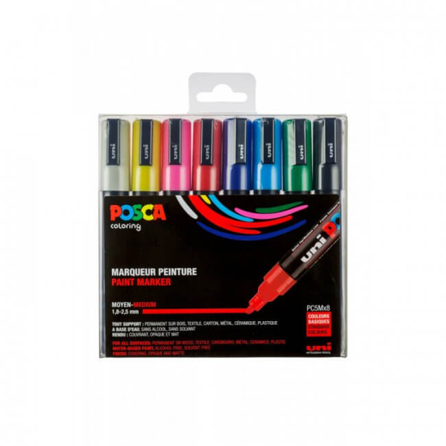 Posca PC 5M 8 pakke standard