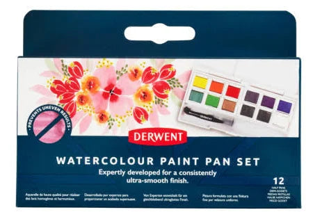 Derwent Watercolour Paint Pan sæt 12 stk.