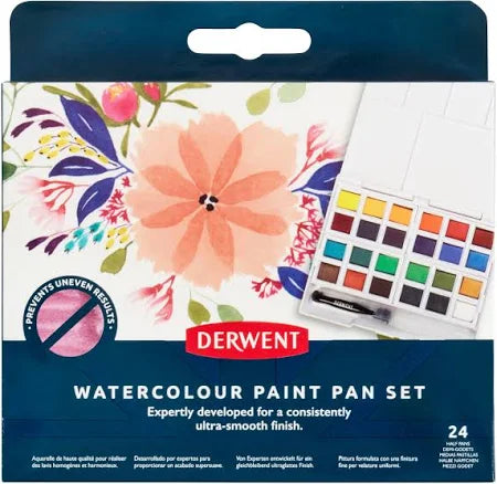 Derwent Watercolour Paint Pan sæt 24 stk.